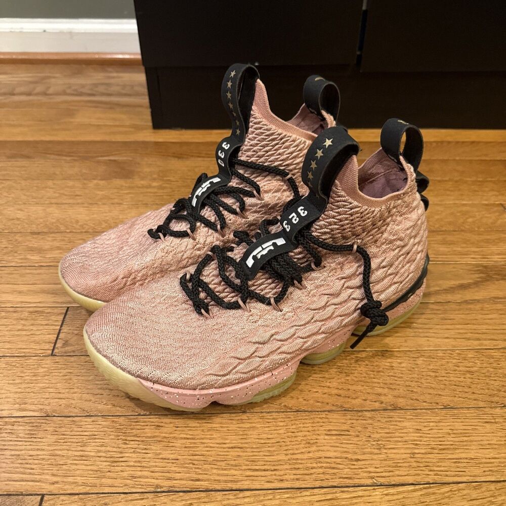 Nike LeBron 15 XV Hollywood All Star Rust Pink Gold 897650-600 Size 9.5